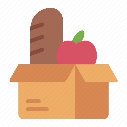 Food, box, kindness, donation, charity, care icon - Download on Iconfinder