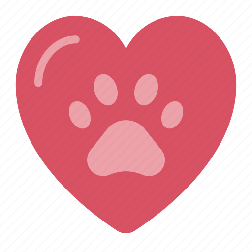 Pet, care, love, heart, paw, donation, charity icon - Download on Iconfinder