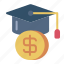 scholarship, collage, university, mortarboard, donation, charity, education, finance 
