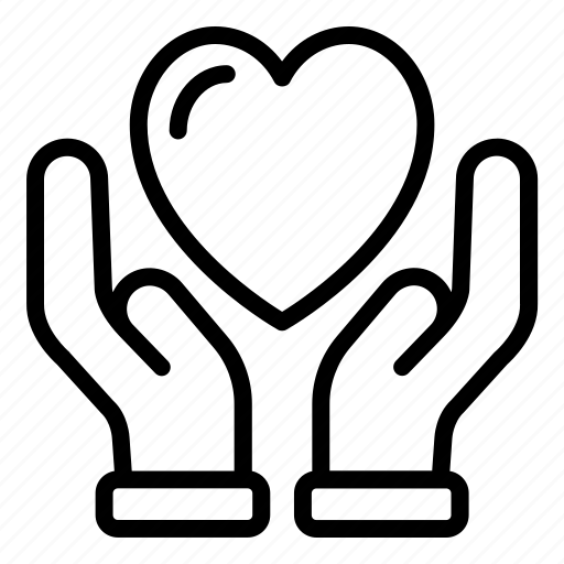 Love, hand, heart, donation, charity, care, give icon - Download on Iconfinder