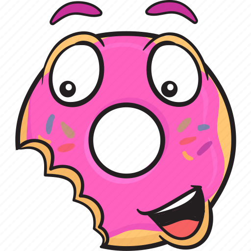 Bakery, cartoon, donut, doughnut, emoji, smiley icon - Download on Iconfinder