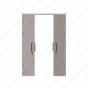 double, swing, wood, door, exit, entrance