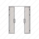 double, framed, glass, door, exit, entrance