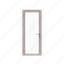 single, framed, glass, door, exit, entrance 