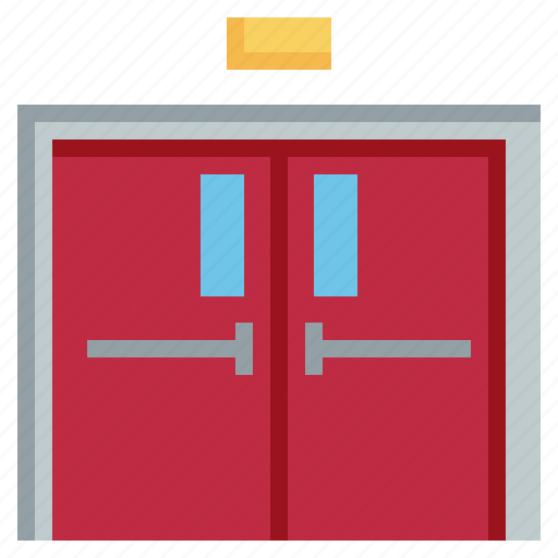 Fireproof, doors, fire, exit, signaling, door, security icon - Download on Iconfinder
