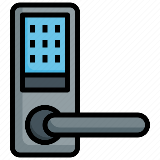 Digital, door, lock, knob, key, security icon - Download on Iconfinder