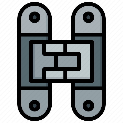 Door, hinges, hinge, furniture, household, miscellaneous, tools icon - Download on Iconfinder