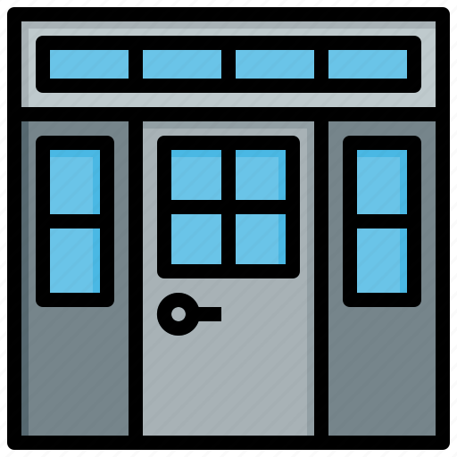 Door, with, transom, furniture, household, construction, doors icon - Download on Iconfinder