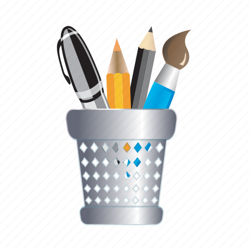 Box, pen, brush, package, pencil icon - Download on Iconfinder