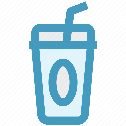 Cup with straw, disposable cup, drink, soda drink, soft drink soda icon - Download on Iconfinder