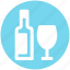 alcohol, alcoholic drink, beverage, bottle, drink, glass 