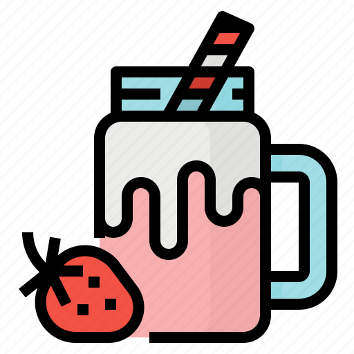 Drink, smoothie, strawberry, yogurt icon - Download on Iconfinder