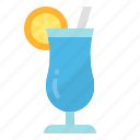 blue, cocktail, drink, hawaii