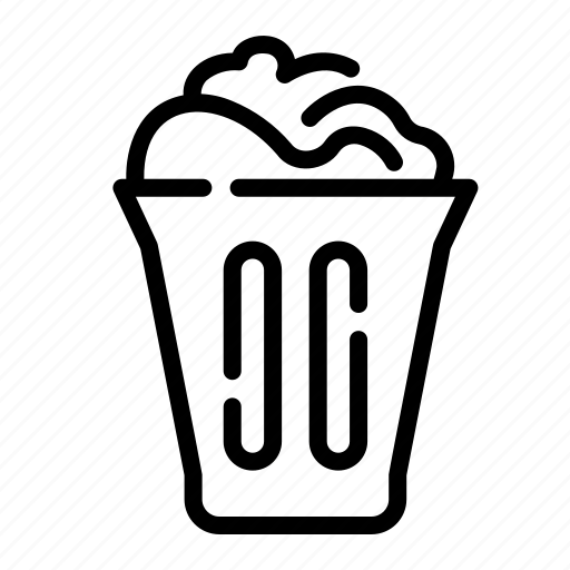 Milkshake, sweet, drink, dessert, cup, straw, takeaway icon - Download on Iconfinder