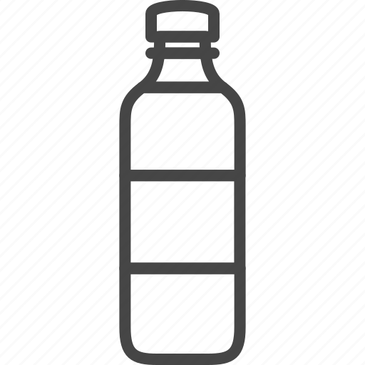 Beverage, bottle, drink, food, line, outline, water icon - Download on Iconfinder