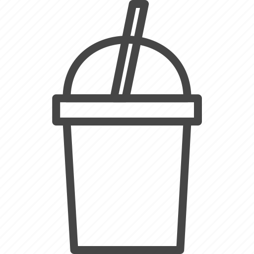 Beverage, drink, food, line, milk, milkshake, outline icon - Download on Iconfinder