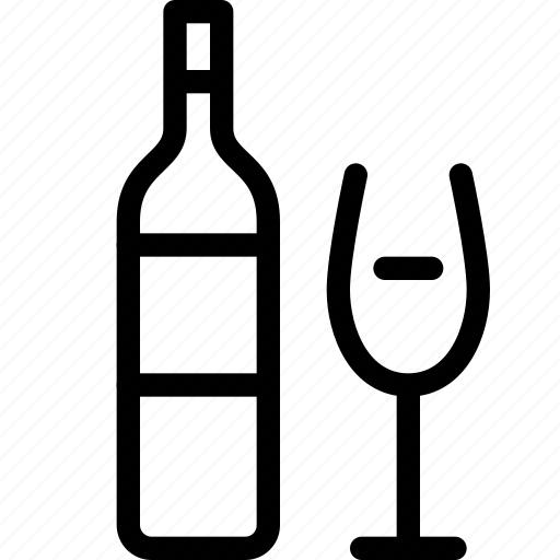 Bottle, drink, glass, white, wine icon - Download on Iconfinder