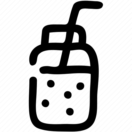 Beverage, drink, glass, jar, refreshing, straw, tea icon - Download on Iconfinder