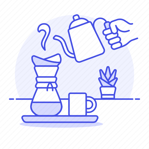 Brewing, coffee, cup, drinks, drip, filter, hand icon - Download on Iconfinder