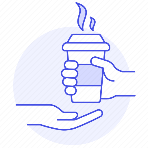 Cafe, cafeteria, coffee, cup, drinks, give, hand icon - Download on Iconfinder