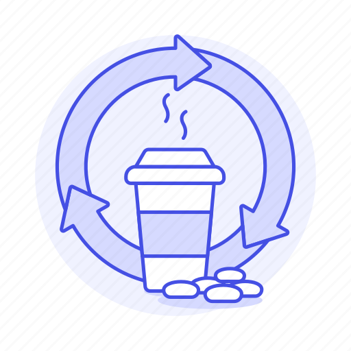 Beans, coffee, cup, drinks, ecosystem, friendly, recyclable icon - Download on Iconfinder