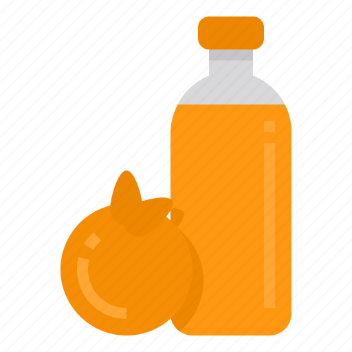 Orange, juice, drink, bottle icon - Download on Iconfinder