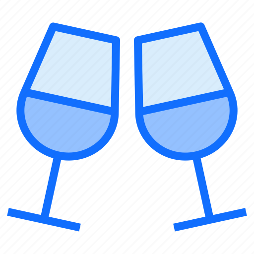 Romance, champaign, drink, party, glasses icon - Download on Iconfinder