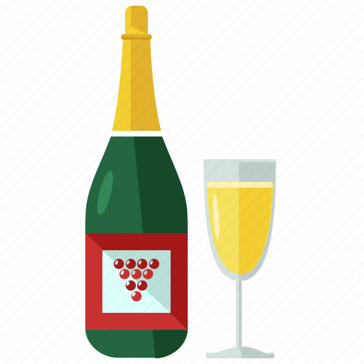 Wine, alcohol, beverage, bottle, champagne, drink, glass icon - Download on Iconfinder