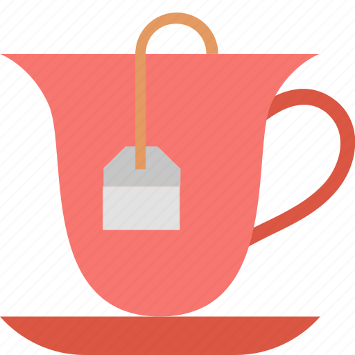 Tea, beverage, cafe, cup, drink, saucer, teabag icon - Download on Iconfinder