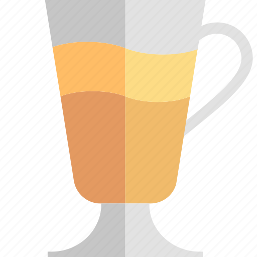 Latte, beverage, coffee, cup, drink, glass icon - Download on Iconfinder