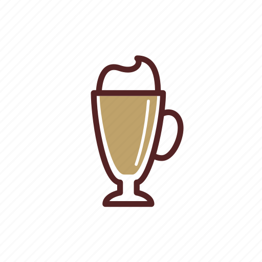 Chocolate, cream, cup, drinks, glass, latte, milk icon - Download on Iconfinder