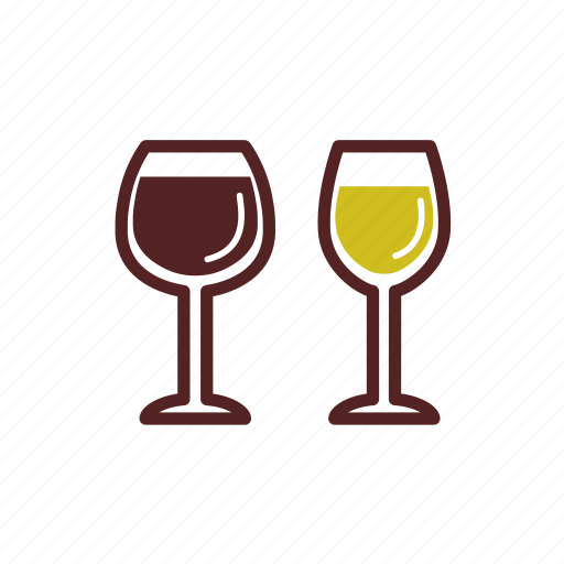 Drinks, glasses, red wine, white wine, wine icon - Download on Iconfinder