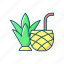 tropical, cocktail, pineapple, drink 