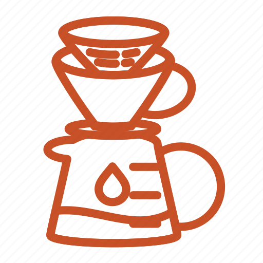 Brew, coffee, dripper, filter, jug, paper, water icon - Download on Iconfinder