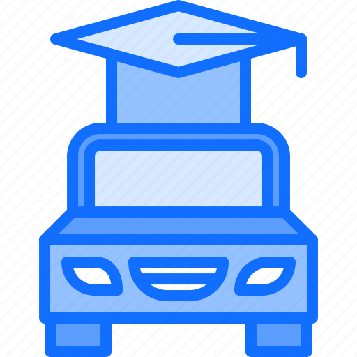 Car, transport, graduate, hat, driver, driving icon - Download on Iconfinder