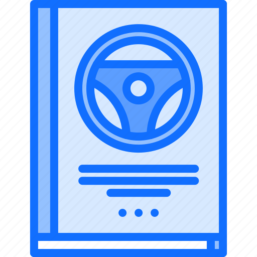 Book, rules, steering, wheel, driver, driving icon - Download on Iconfinder