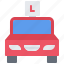 car, transport, sign, student, driver, driving 