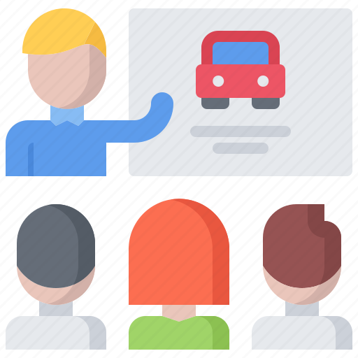 Training, lectures, student, teacher, presentation, driver, driving icon - Download on Iconfinder