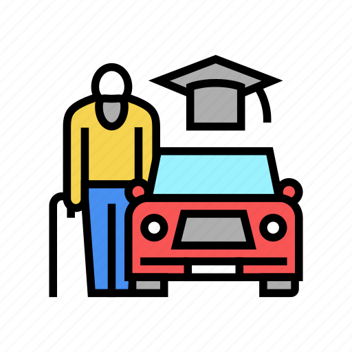 Driving, lessons, seniors, school, lesson, educational icon - Download on Iconfinder