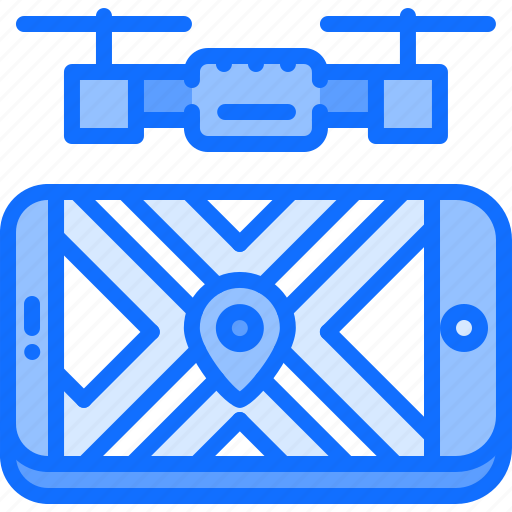 Copter, drone, location, map, phone, quadrocopter, technology icon - Download on Iconfinder