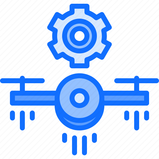 Copter, drone, gear, optimization, quadrocopter, setting, technology icon - Download on Iconfinder