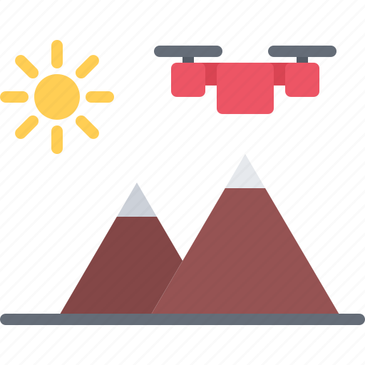 Camera, copter, drone, mountain, nature, quadrocopter, technology icon - Download on Iconfinder