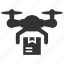 box, product, delivery, package, parcel, copter, drone, air drone, quadcopter 