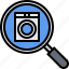 search, magnifier, washing, machine, clothing, dry, cleaning, laundry, wash 