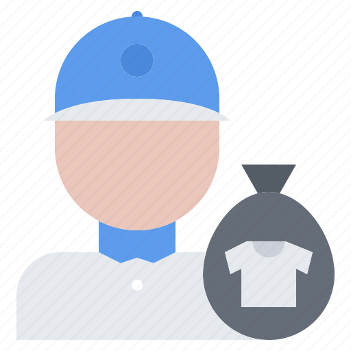 Courier, bag, t, shirt, clothing, dry, cleaning icon - Download on Iconfinder