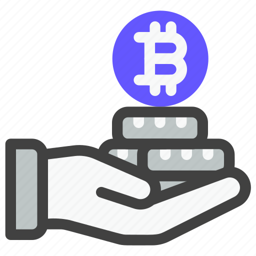 Cryptocurrency, digital currency, bitcoin, blockchain, money, hand, investment icon - Download on Iconfinder