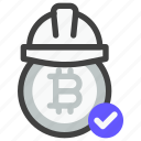cryptocurrency, digital currency, bitcoin, blockchain, money, helmet, miner, mining, profile