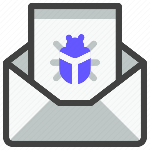 Data security, protection, technology, network, privacy, mail bug, virus icon - Download on Iconfinder