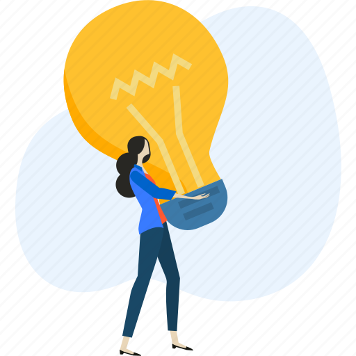 Brainstorming, bulb, idea, innovation, light, people, startup illustration - Download on Iconfinder