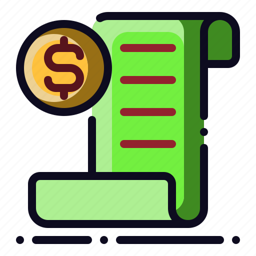 Bill, money, pay, receipt, transaction icon - Download on Iconfinder